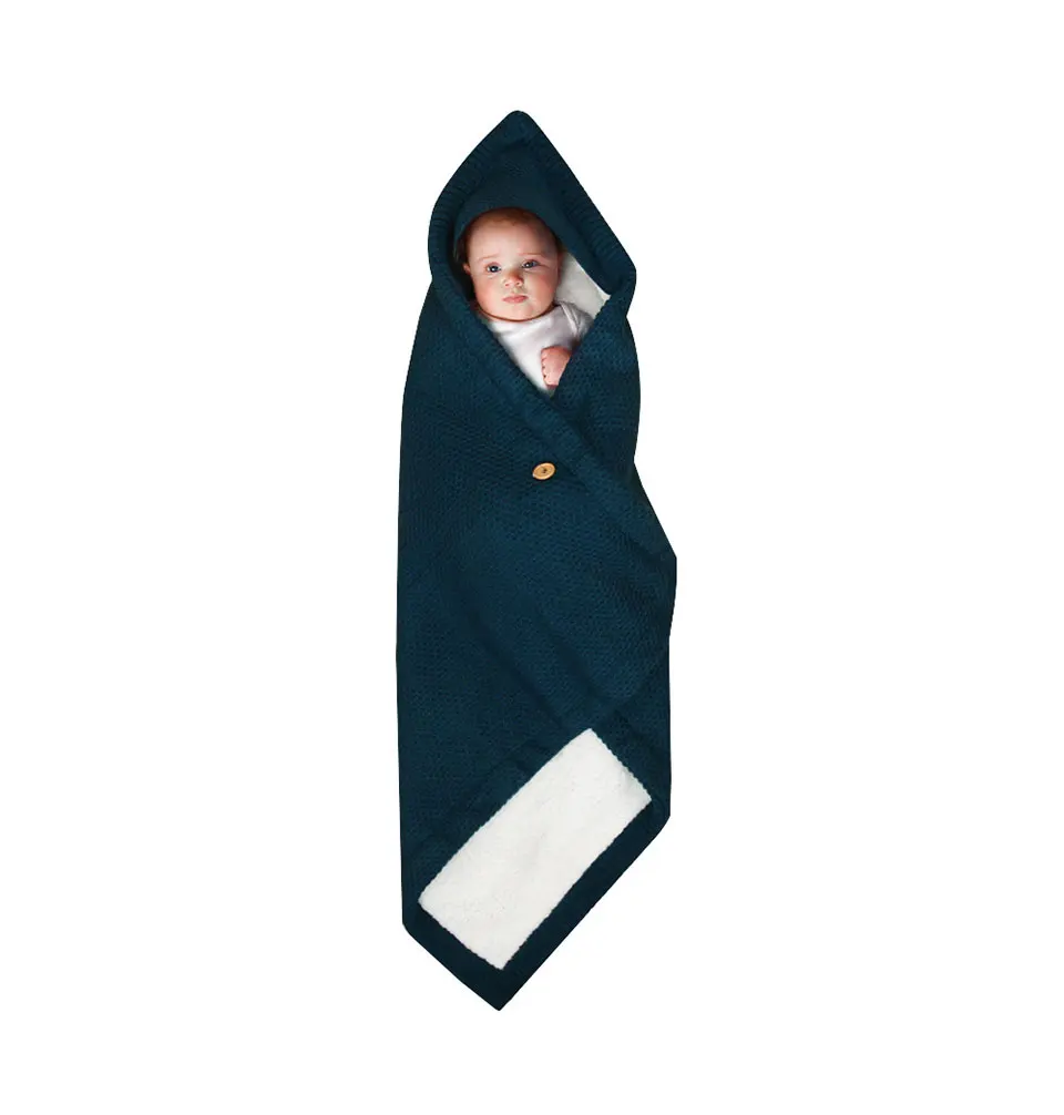 Cobertor do Bebê Envelope para Descarga em um Carrinho de Criança Recém-nascido Malha Dormirsacks Multi-funcional Infantil Trolley Botão Grosso 19 Cobertor do bebê recém-nascido malha sleepsacks multi-funcional