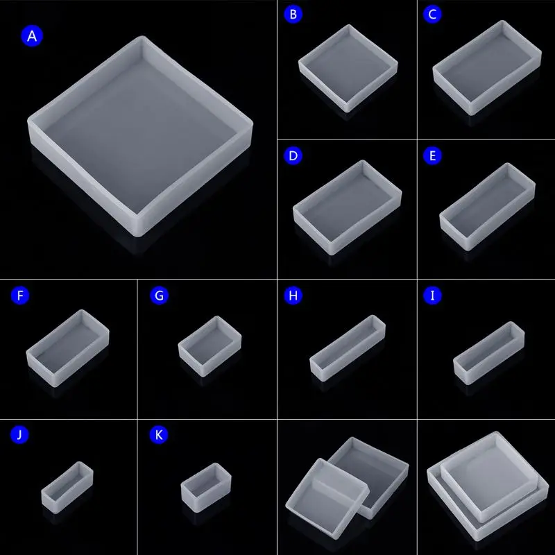 

Silicone Mold DIY Square Rectangle Exopy Resin Mirror Crafts Jewelry Decoration PXPB