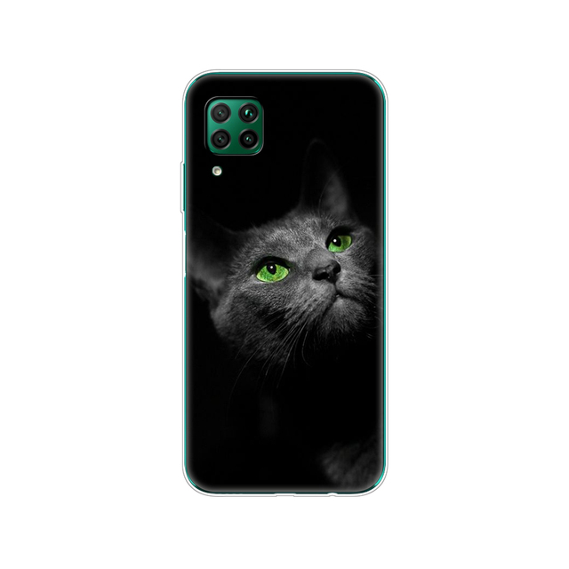 For Huawei P40 Lite 4G 5G Soft TPU Silicon Phone Cover For Huawei P40 Lite E P40Lite Bumper Coque Skin shockproof black