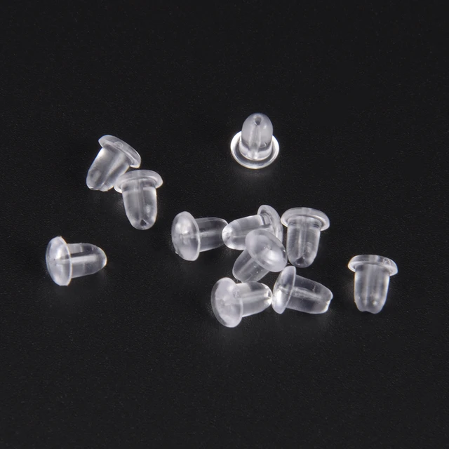 Rubber Earring Backs Silicone Round 200-2000Pcs Ear Plug Blocked Caps Earrings  Back Stoppers For DIY Earrings Jewelry Making