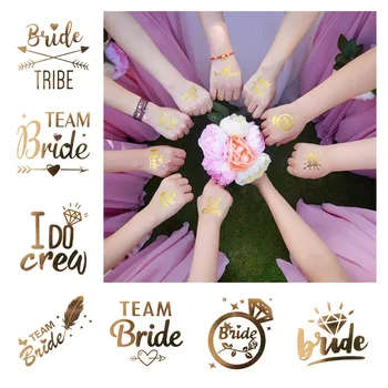 

Bridal Shower Team Bride To Be Temporary Tattoo Sticker Bachelorette Party Decoration Mariage Hen Night Decor Wedding Decoration