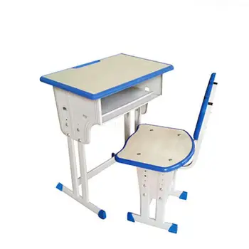 

Classroom Table Chair Ajustable Height Children Bedroom Furniture Strong Metal Chaise Kids Desk with Large Storage Organizer
