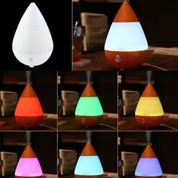 

Waterdrop Shape USB Charge Ultrasonic Air Purifier Aroma Diffuser Multi Use Mist Humidifier with Bluetooth Speaker 16 Color LED