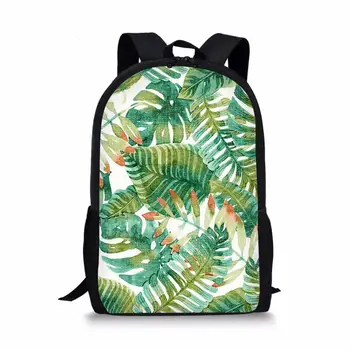 

2020 popular custom fashion tropical plant school bag ladies fashion handbag notebook bag shopping travel school bag