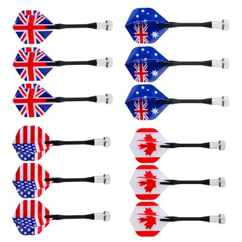 

6/12 Pieces Magnetic Darts For Magnet Dartboard Dart Board National Flag Darts Accessories