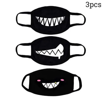 

3pcs Fashion Adult Face Masks Reusable mascarillas lavables Windproof Ear Loop Black Masks Unisex Washable Mouth Face Cover
