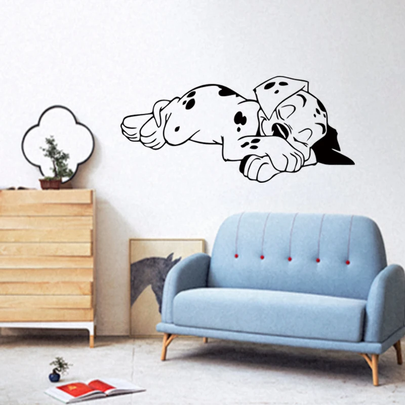 

New Style Sleeping Dog Silhouette Pattern Suitable Vinyl Wall Stickers For Bedroom Home Decor