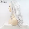 Melody Wig Long Body Wave 13*3 Lace Front Wig Silver Gray  Color Synthetic Heat Resistant Fiber for Women Everyday Wig ► Photo 2/6