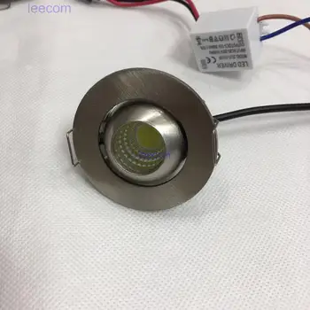 

New Model Led Mini Cabinet Downlight 3w Cut Size 45mm Sand Nickel Frame Recessed Ceiling No Flicker Spot Lights For Home