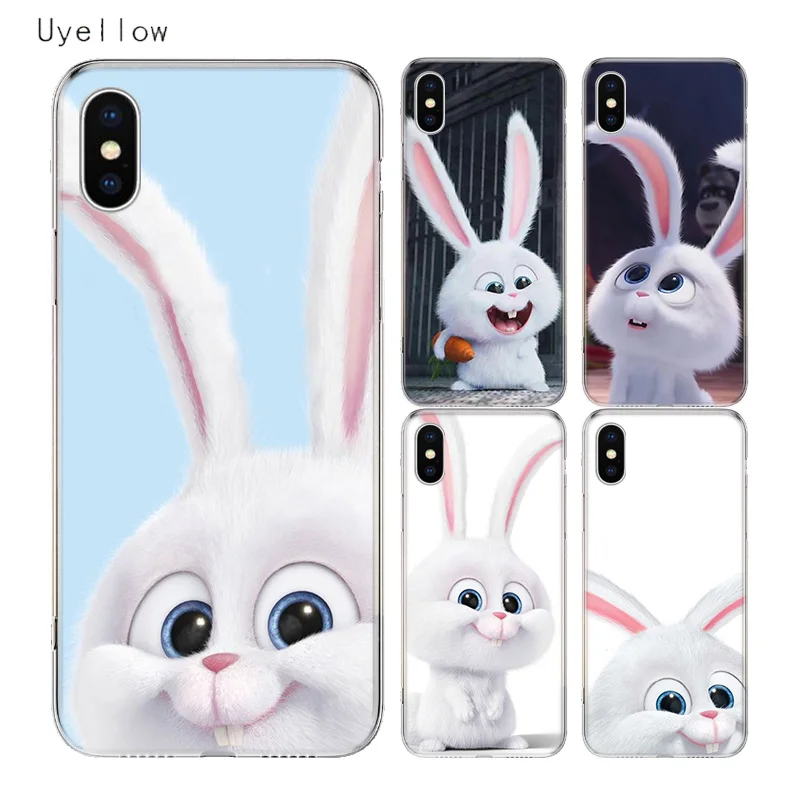

Uyellow Cute Rabbit Trend Cover For Iphone 5 6S 7 8 10 Plus Silicone Soft Phone Case For Apple X XR XS MAX Coque TPU Shell