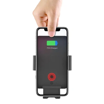 

Wireless car charger, infrared auto sensing car fast wireless charging stand,suitable for iPhone11/11 Pro/XS /X/Galaxy S10/S9/S8