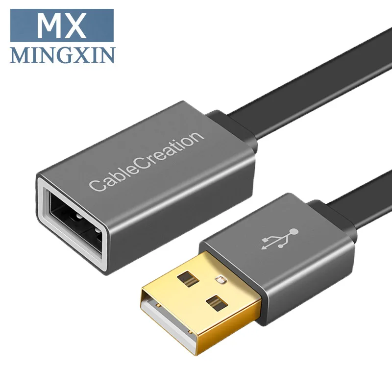 Удлинительный кабель USB 2 0 плоский тонкий A штекер гнездо для геймпада флэш