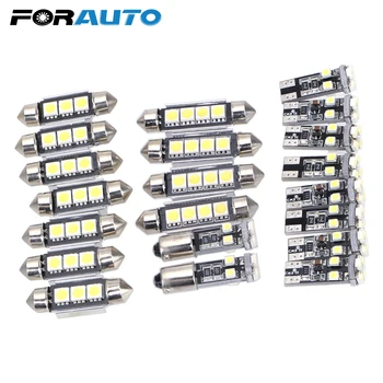 

FORAUTO 21pcs/lot T10 BA9S Festoon 36mm 42mmCar LED Interior Lights Lamp Bulbs Kit For Car Tail Light Side Parking Dome Light