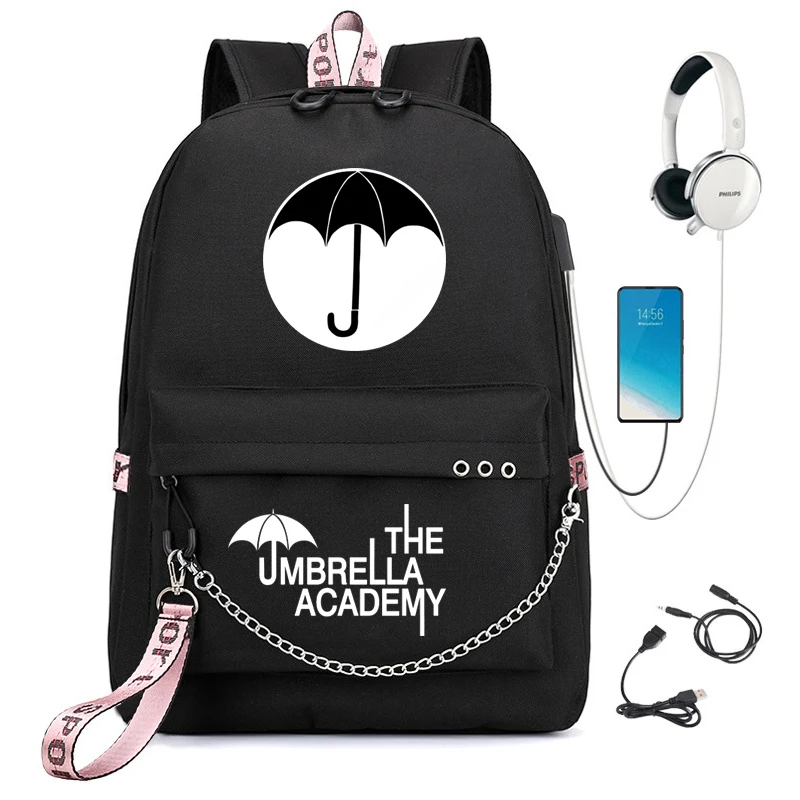 Купить дешево The Umbrella Academy Teenage Girls Boys Backpack Students School Bags Pattern