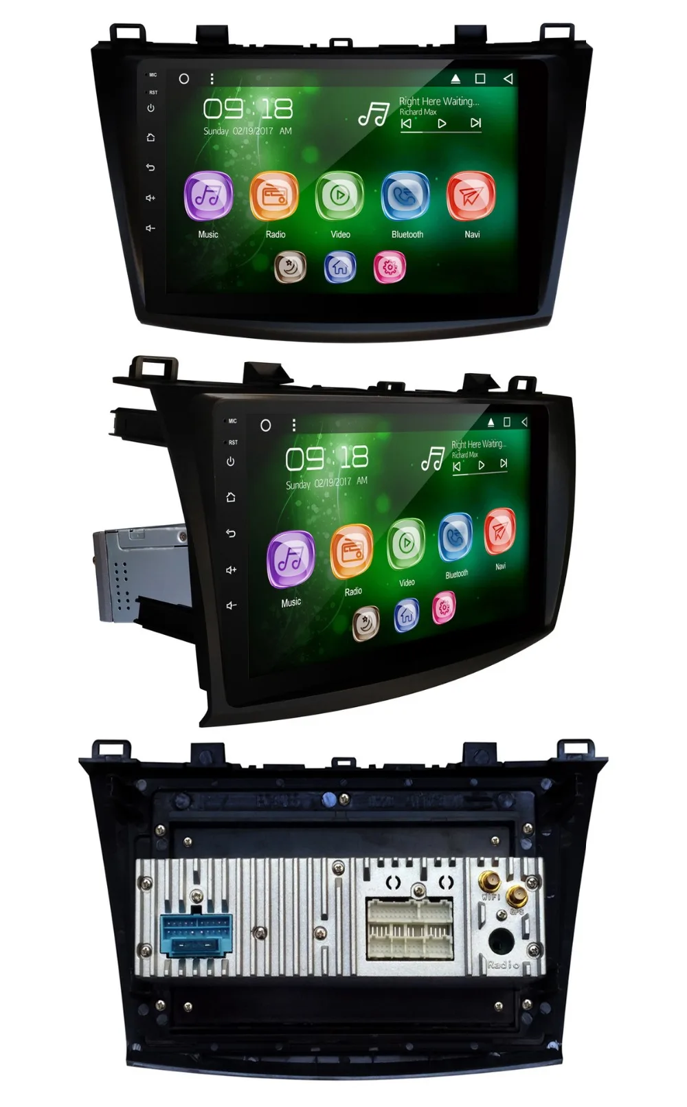 Perfect Allways 9" IPS Screen Android 9.0 Octa-core Ram 2GB Rom 32GB Car Multimedia for Mazda 3 2012-2015 Orignal Style with 2.5D Touch 0