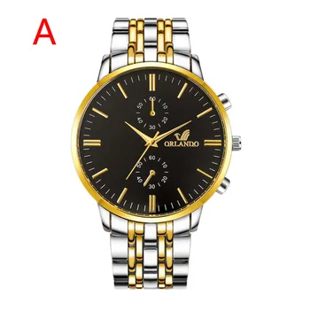 

Stylish Luxury Mens Watches Simple Men's Watch Fashion Stainless Steel Man's Wristwatch Vogue Analog Quartz Chronograph Watch