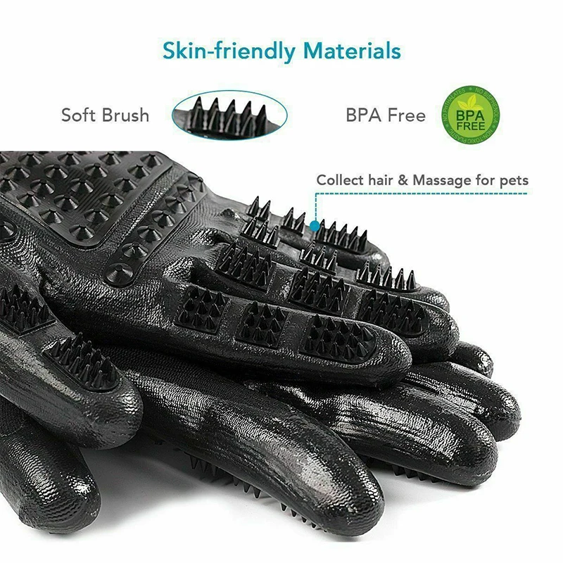 Dog Cat Horse Grooming Gloves Pet Animal Cleaning Massage Glove Gentle Effective Bathing Hair Remover Brush Dog Cat Horse Grooming Gloves Pet Animal Cleaning Massage Glove Gentle Effective Bathing Hair Remover Brush