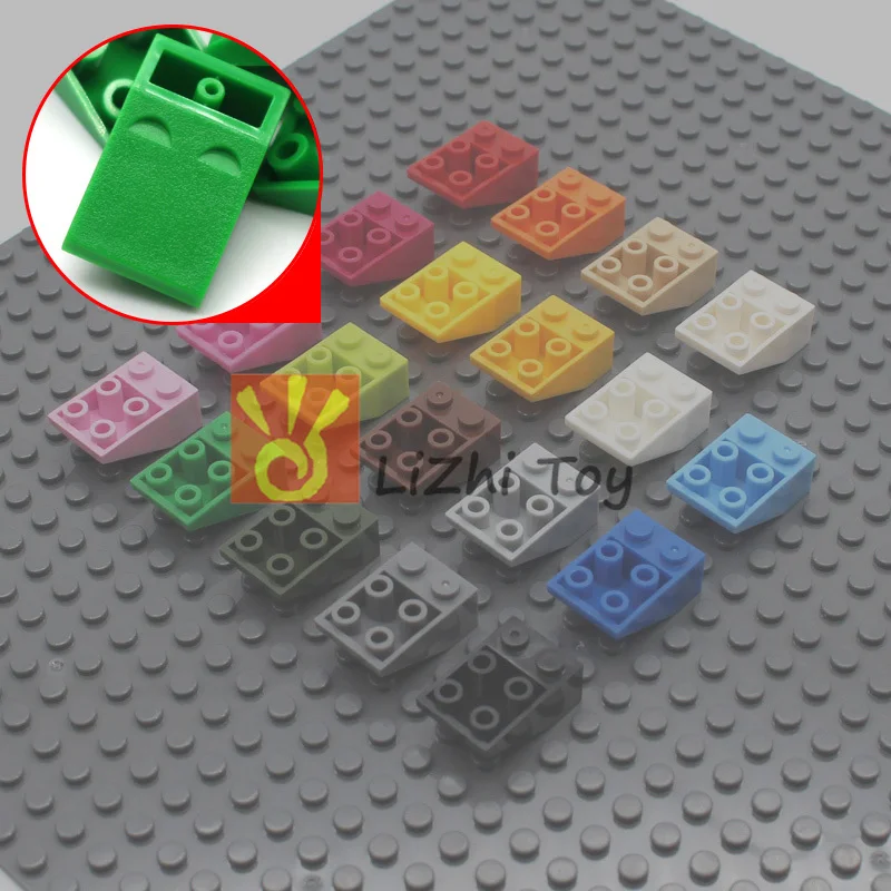 MOC склон Кирпич 2*3 инвертированный 3747 DIY просвечивающие блочные кирпичи