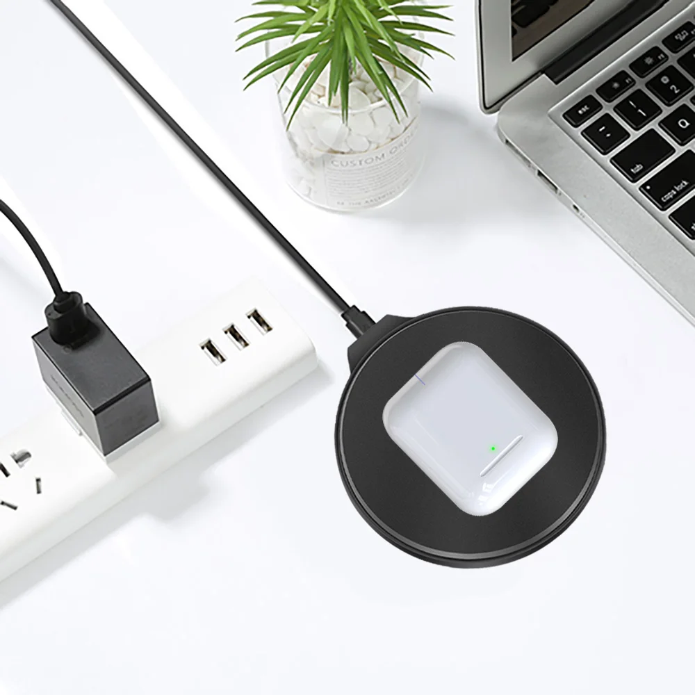 FDGAO Bluetooth беспроводная гарнитура Qi Беспроводное зарядное устройство для гарнитура для airpods Беспроводная зарядная док-станция