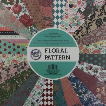 

12"*12" 250GSM 24 Sheets Scrapbook with 24 Patterns Printed on Both Sides