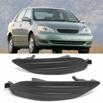 

1Pair Grille cover Car Bumper For Fog Light Lamp For Toyota Corolla 2005-2008 ABS Black