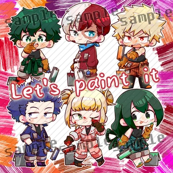 

Anime My Hero Academia Cute Paint Figure Q Version Keychain Cosplay Acrylic Figure Keyring Pendant Xmas Birthday Gifts