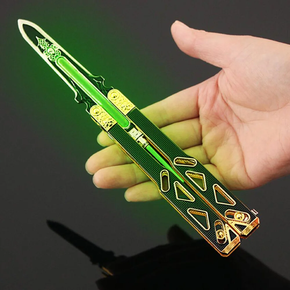 New Octane Heirloom Knife Apex Legends Game Cosplay Butterfly Balisong Weapon Luminous Model Metal Props Collection Gift sexy halloween costumes for women