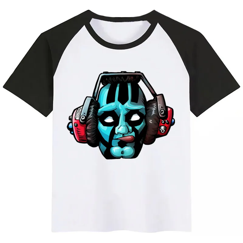 

DJ Zombie .Boy T-Shirt Child Short Sleeve Printed Boy Outfit Kids White Top Boys Tops Kid T Shirts New Summer Tshirt