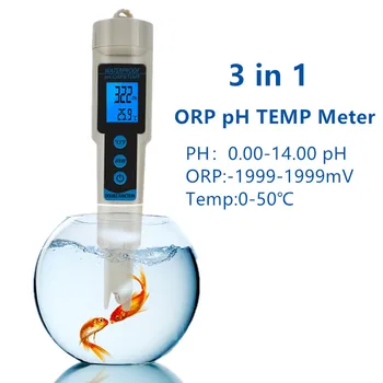 

Different kinds ORP Meter Tester pH TEMP Water Detector Multi-parameter Digital Water Waterproof Quality Monitor Tester 40%off