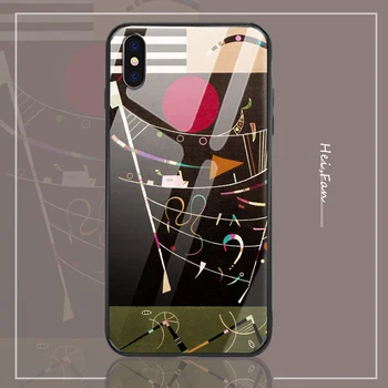 

For iPhonex xr xs max 6s/7/8plus 11pro max case abstract glass mobile phone case TPU frosted protective cover with lanyard hole