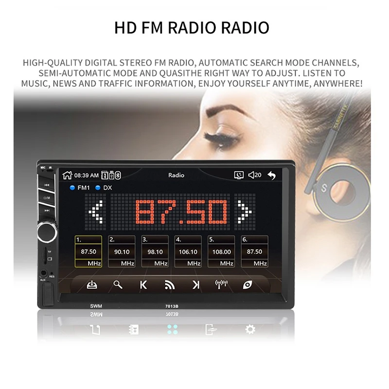 Car Stereo Receivers/Radio 2 Din7 Inch Contact Screen Mp5 /Mp4/Mp3 PlayerBluetooth AudioFm RadioUsb/Sd/Aux InputMirror Link Car Stereo Receivers/Radio 2 Din7 Inch Contact Screen Mp5 /Mp4/Mp3 PlayerBluetooth AudioFm RadioUsb/Sd/Aux InputMirror Link