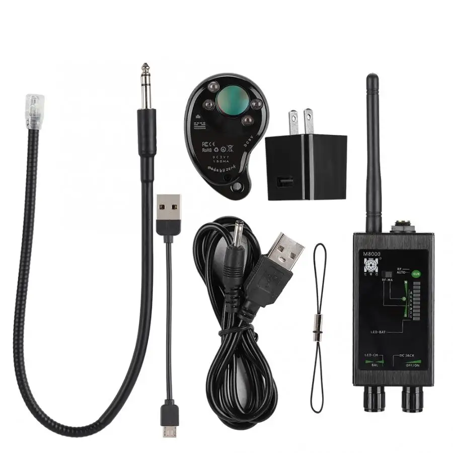 

GPS Signal Finder 1MHz-12GH M8000 Antitracking Locator Monitor Auto Detector with LED Indicator (US 110-220V)