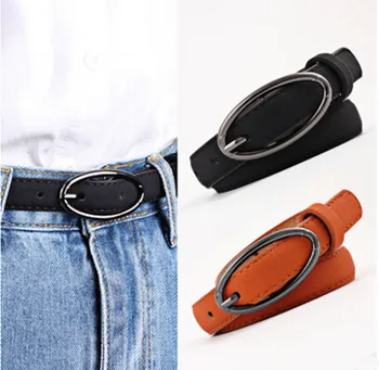 

Candy Women's Thin Belt Women's Summer Belt Women's Thin Belt PU Leather Pin Buckle Belt