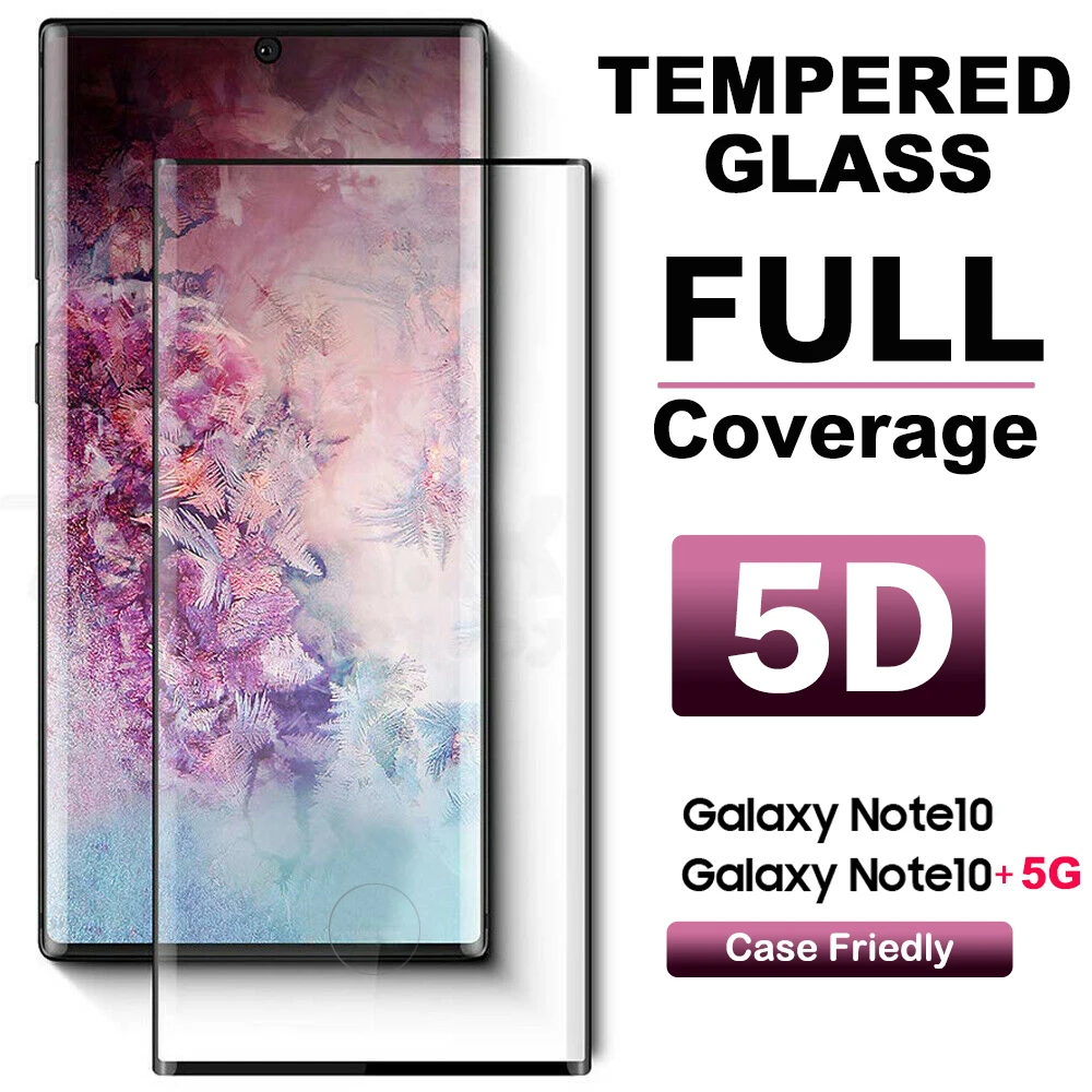 

Note 10 Full Coverage Protective Glass For Samsung Galaxy Note 10 Plus Screen Protector Full Tempered Glass film For Note 10+