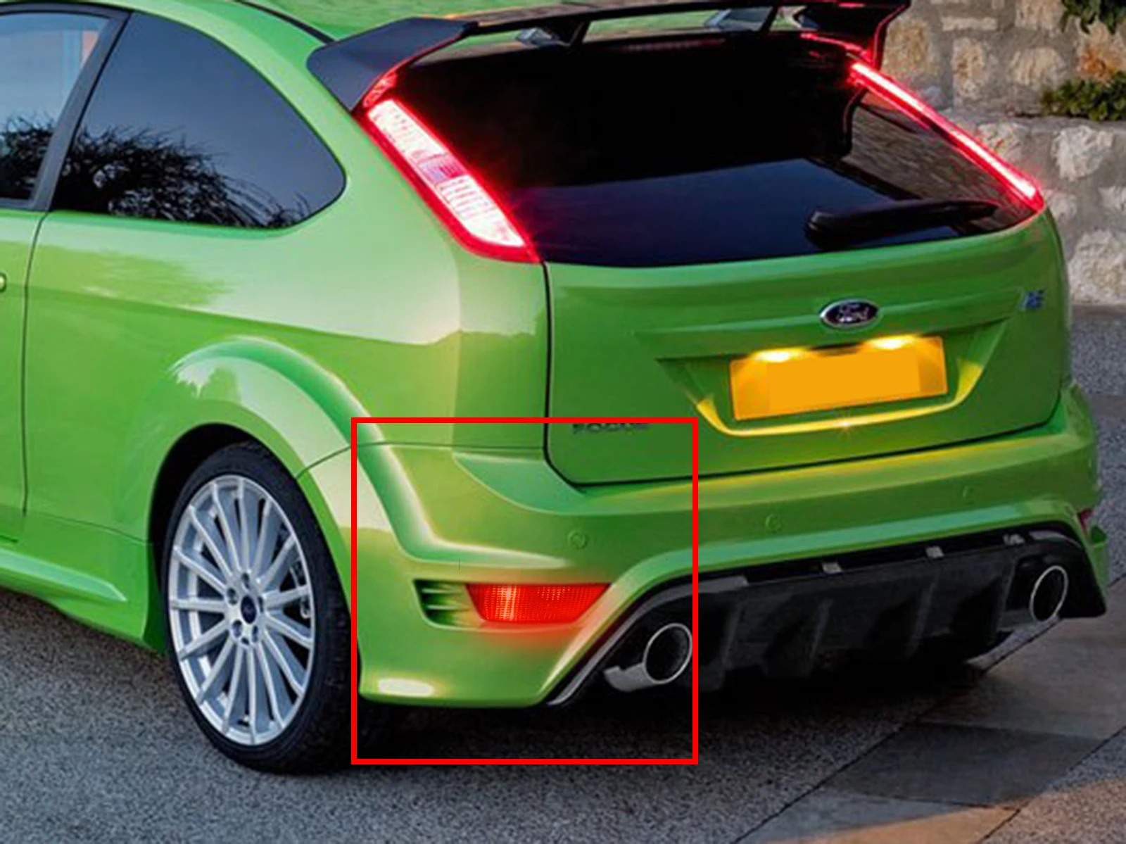 Пара заднего бампера отражатель противотуманный светильник с лампами для Ford Focus MK2 Kuga 2008-2012