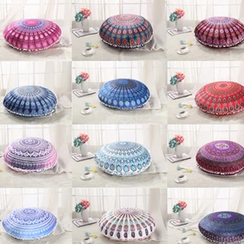 

Bed Linen Export Round Mandala Floor Pillowcase Bohemian Cushion Cover Cushion Stool Decoration Pillowcase 45cm 75cm