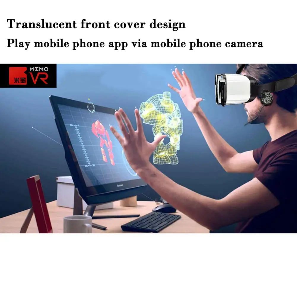 VR очки шлем VR оригинальная коробка 3D очки виртуальной реальности V6 Виртуальная реальность для IPhone Беспроводная мини-клавиатура для андроид кожи и картона коробка