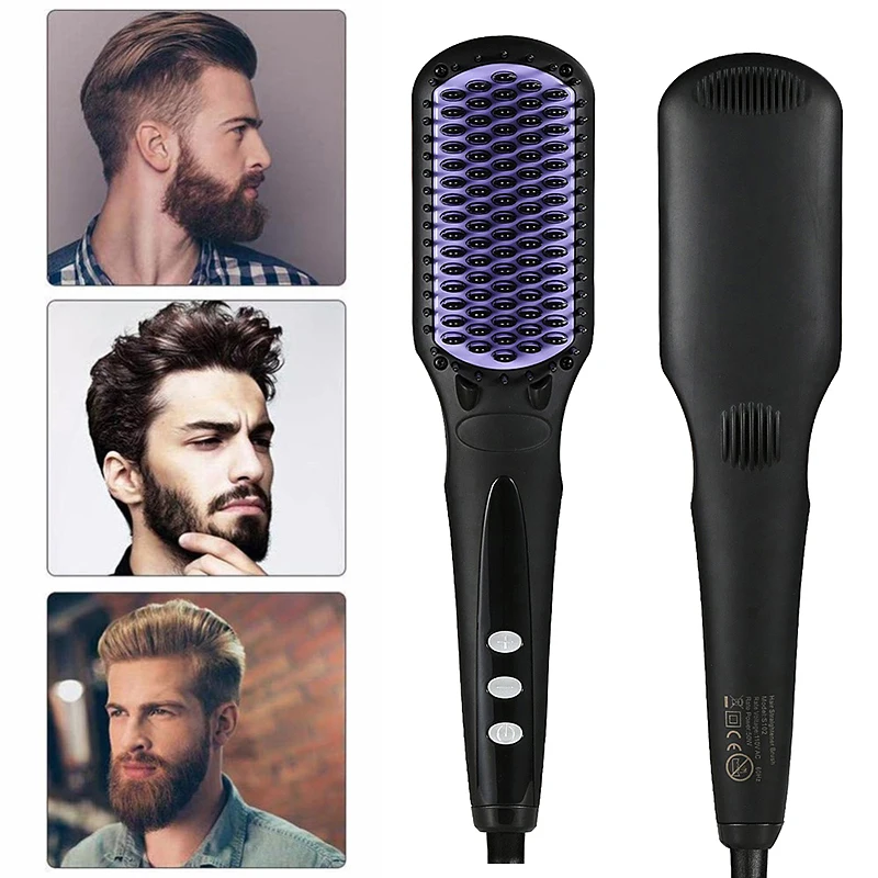 beard brush hot iron