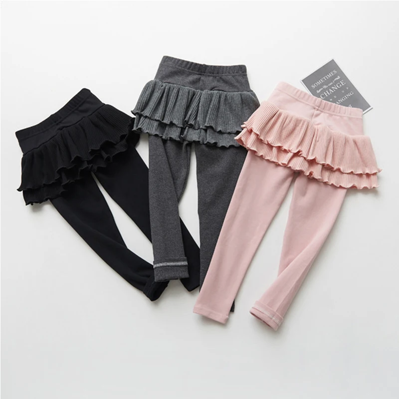 Girls Skirt Leggings Girls Cake Skirt Pants Baby Girl Spring Autumn Warm Leggings Spring Autumn Children Cotton Culottes