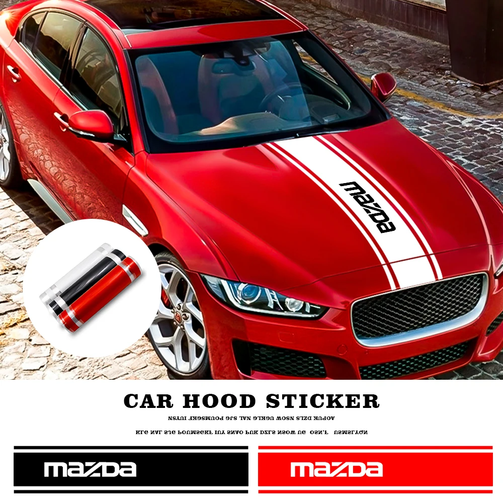 Car Hood Over Decal Stickers Auto Head Decoration Racing Accessories For MAZDA 2 3 5 6 CX-3 CX-5 CX-7 CX-9 Speed Miata MX5 | Автомобили и