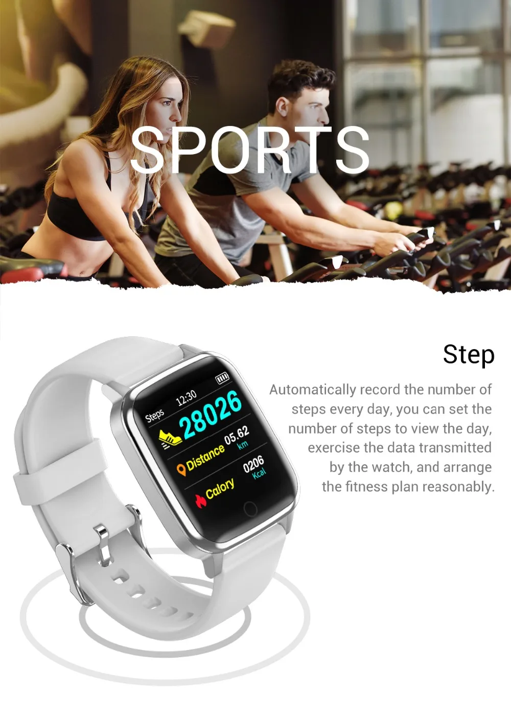 For Woman Man Blood Pressure Pulse Monitor Sport Wristband Clock New Year Gift Touch Health Bracelet Heart Rate Smartwatch 11.11