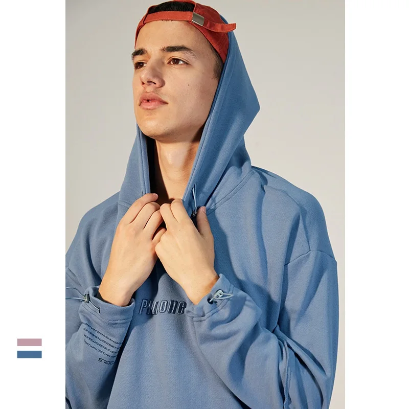 

Yasword Embroidered Unique Design Men Casual Hoodies With Draw String Men Casual Round Neck Sportswear Men Top Men Sweatshirt