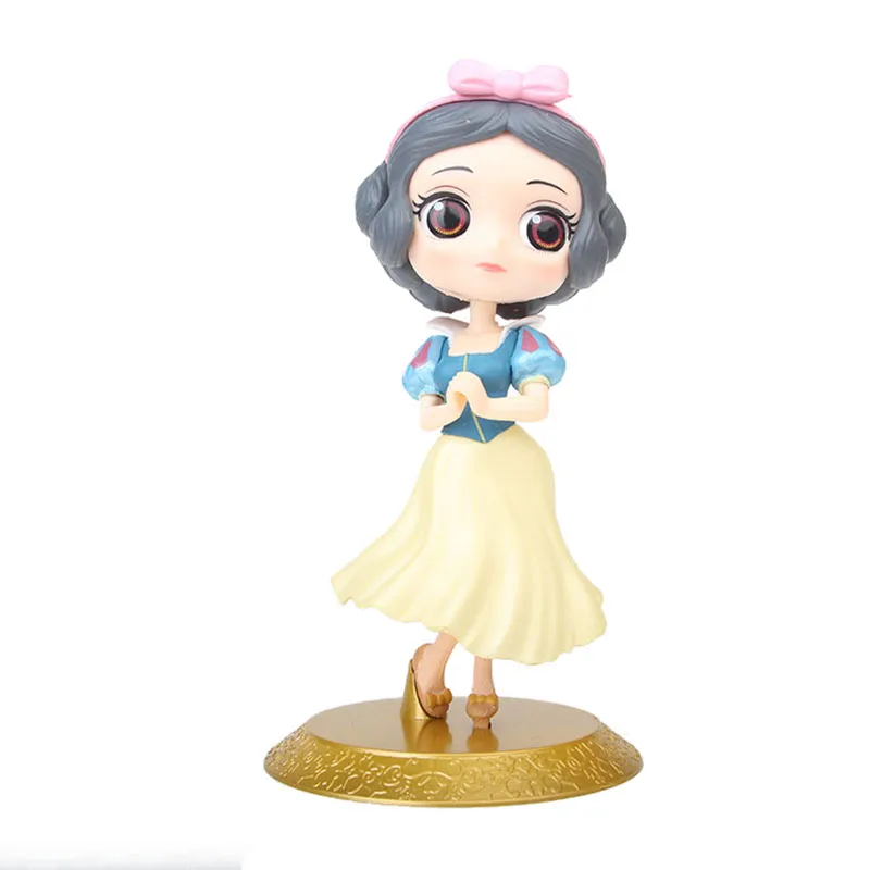 Принцесса Дисней Q версия персонажи Белл Жасмин Принцесса ПВХ фигурка куклы KidsToys для детей подарок на день рождения D40D