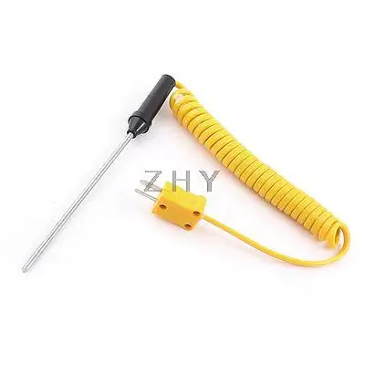 

100mm x 3mm Probe K Type 0-500C Temperature Range Coiled Thermocouple 1.5M