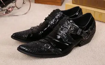 

New Shoes men Spring model Genuine leather shoes Black 39-45 Slip-on men shoes Free shipping