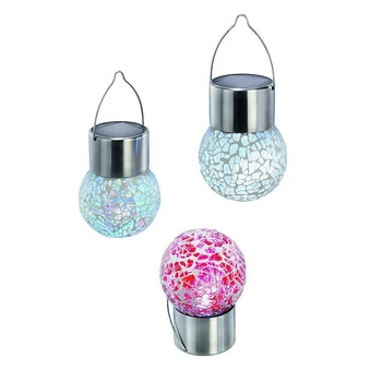 

Colorful Crack Glass Ball LED Solar Light Garden Colorful Decorative Landscape Hanging Lights Party Decoration