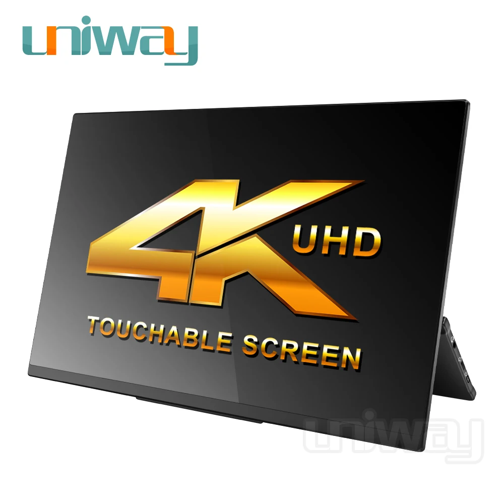 Uniway 4k портативный монитор 15 6 сенсорный экран hdr hdmi type c для ноутбука компьютера