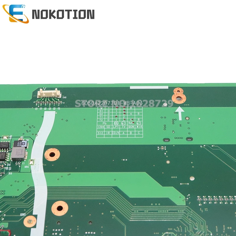 NOKOTION 6050A2207701-MB-A02 MBASZ0B001 материнская плата для ноутбука для acer aspire 8930 8930G PM45 DDR3 Бесплатный процессор с графическим слотом