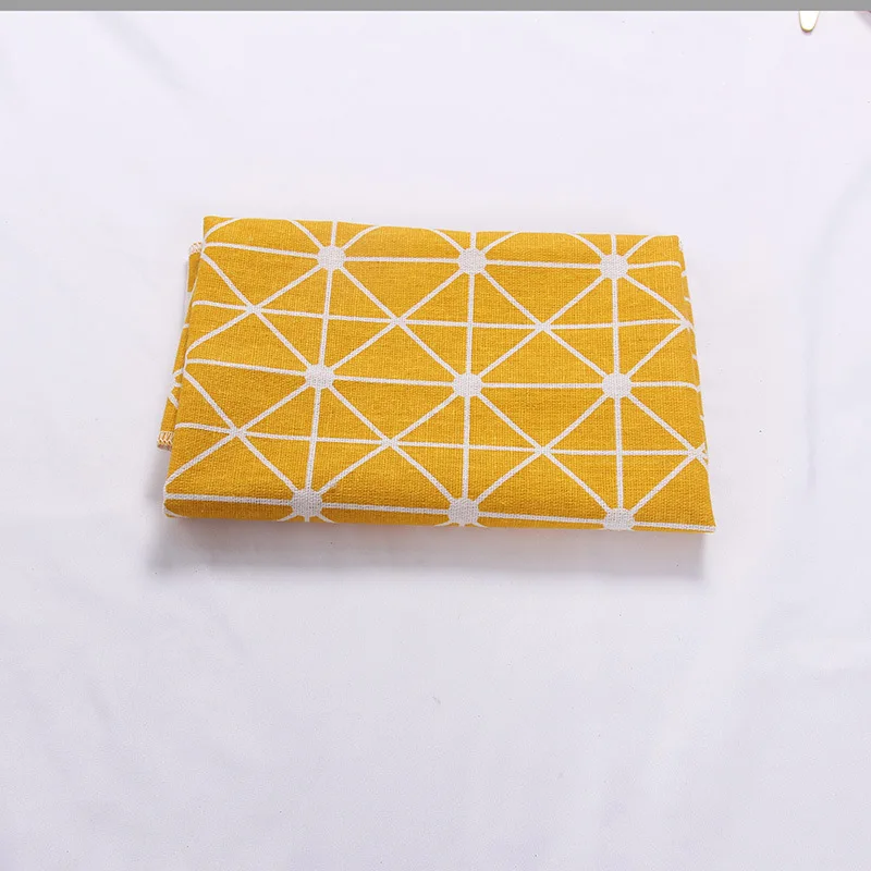 Однослойный сетчатый коврик для стола, салфетки для изысканной фотографии, фон, ткань в скандинавском стиле, скатерть, салфетки для фотосессии - Цвет: Yellow bottom stripe