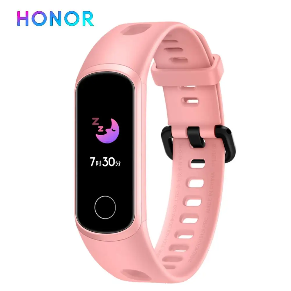 Huawei Honor Band 5i Smart Band Global Vers кровяный кислородный трекер часы AMOLED Сна Фитнес Плавание Спорт Бег трекер - Цвет: Global Version Pink